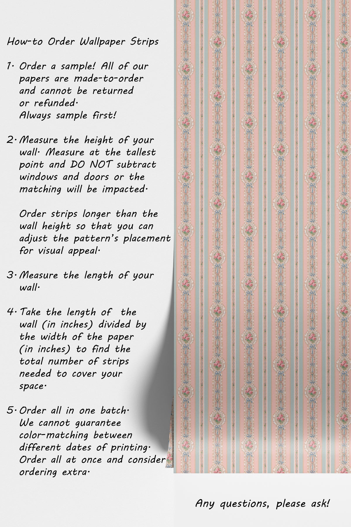 Sabrina Rose Floral Ribbon Stripe