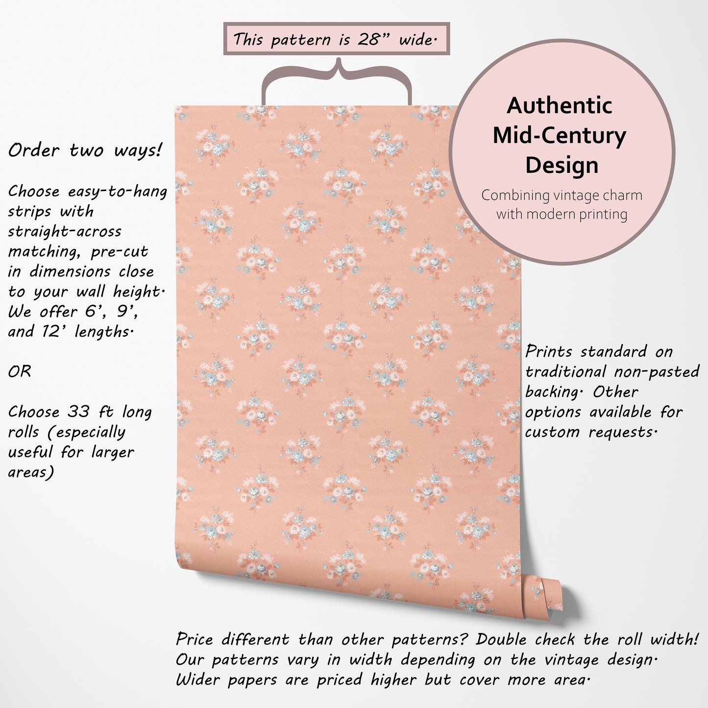 Renee Rose Floral on Peach