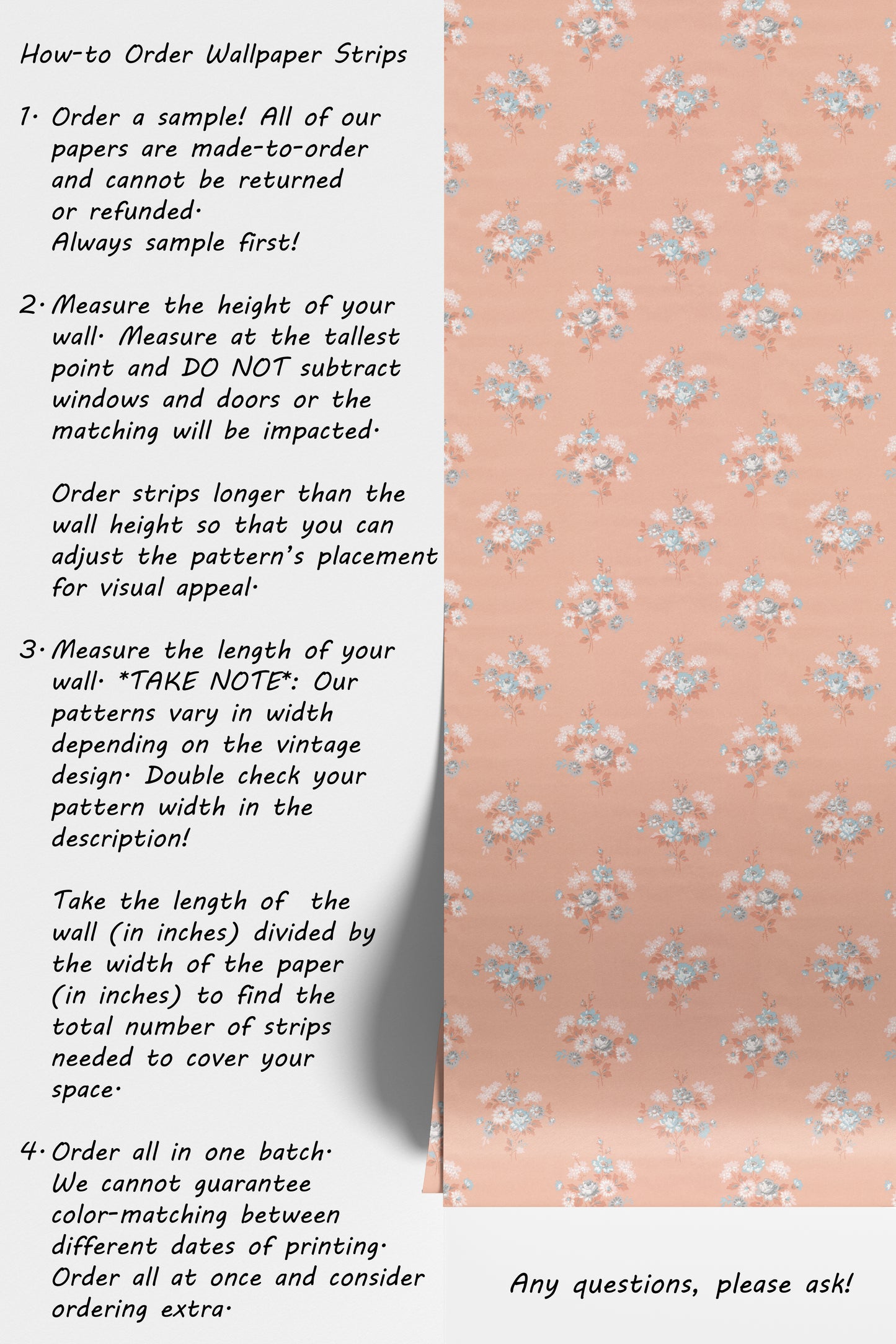 Renee Rose Floral on Peach