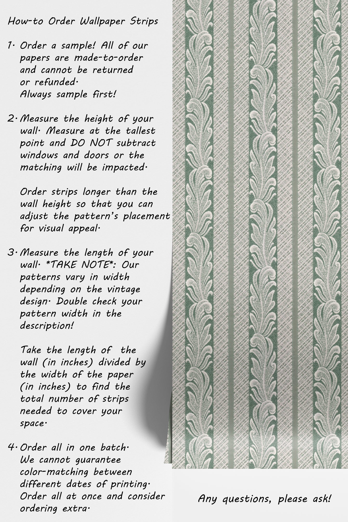 Fern Botanical Stripe in Green