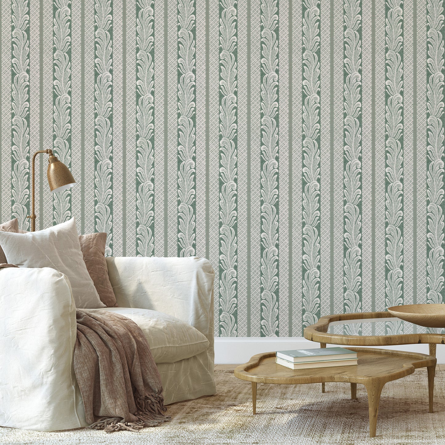 Fern Botanical Stripe in Green