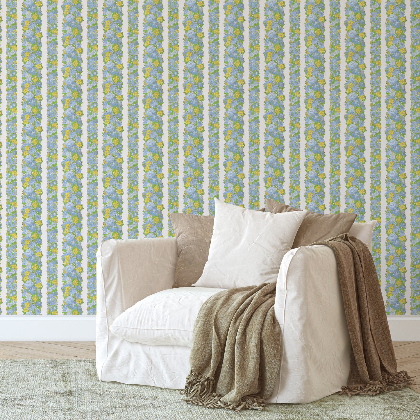 Fallon Retro Floral Stripe