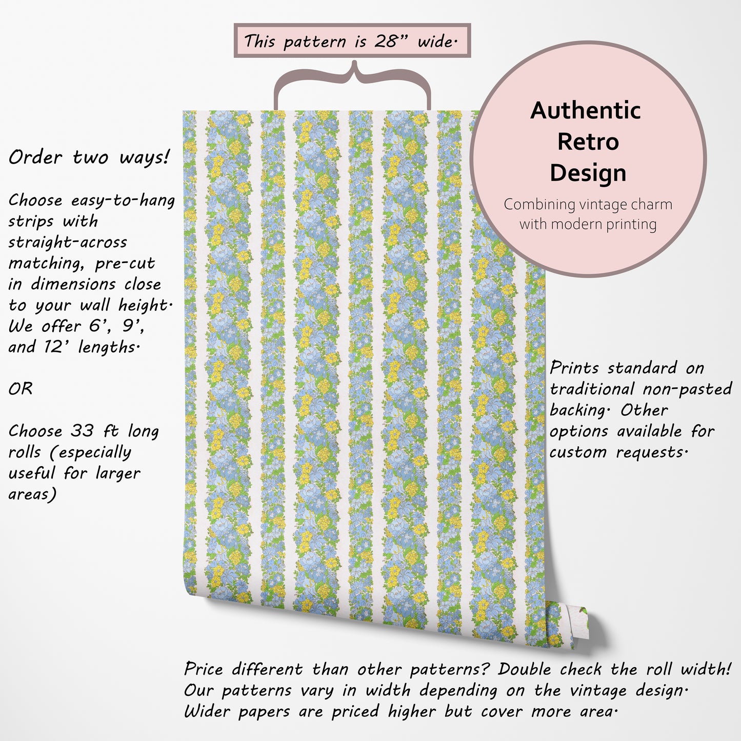 Fallon Retro Floral Stripe