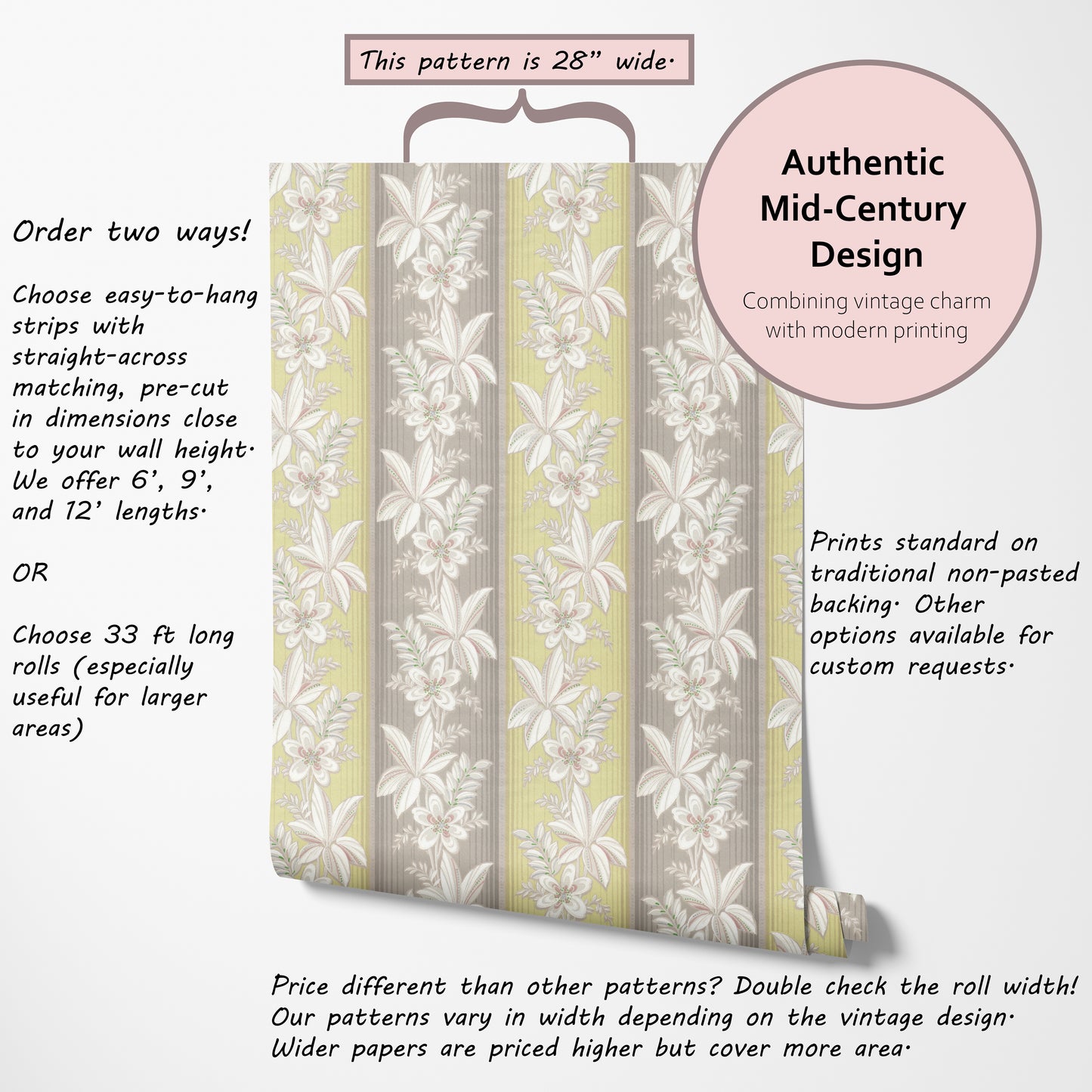 Isla Floral Botanical Stripe