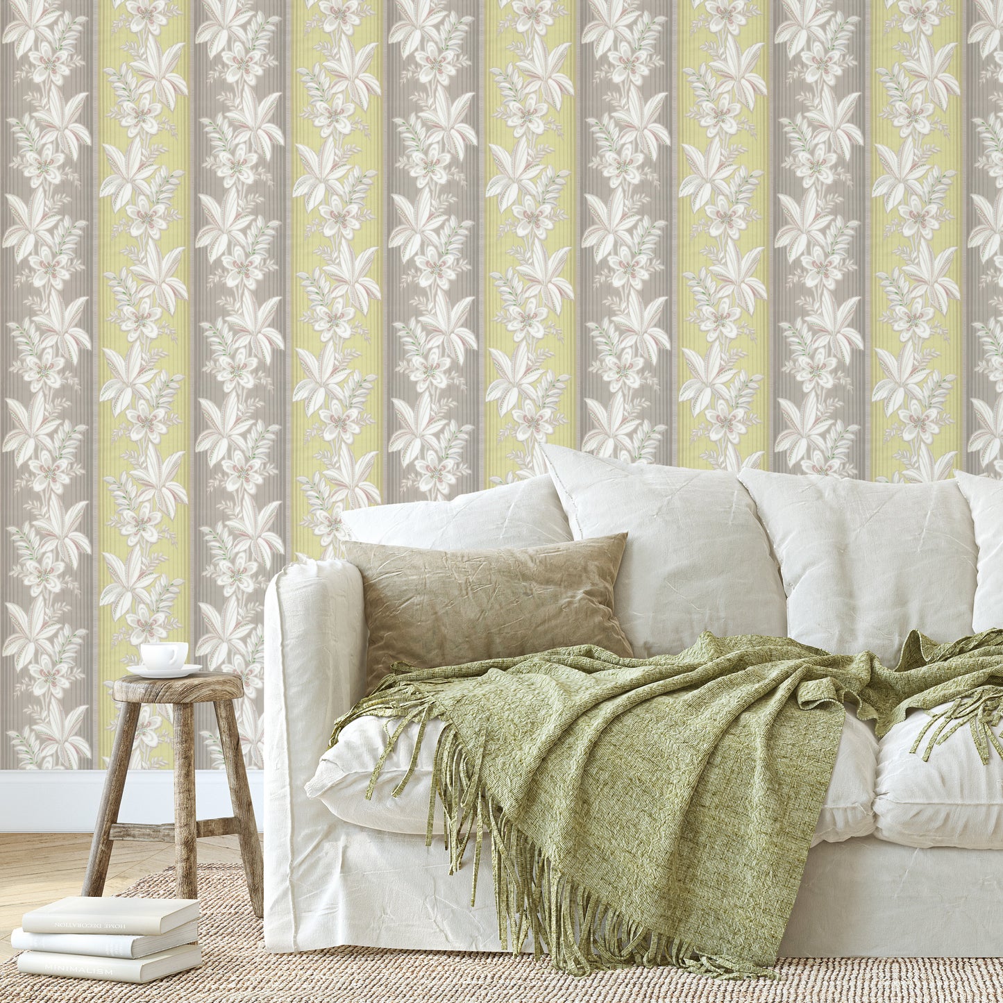 Isla Floral Botanical Stripe