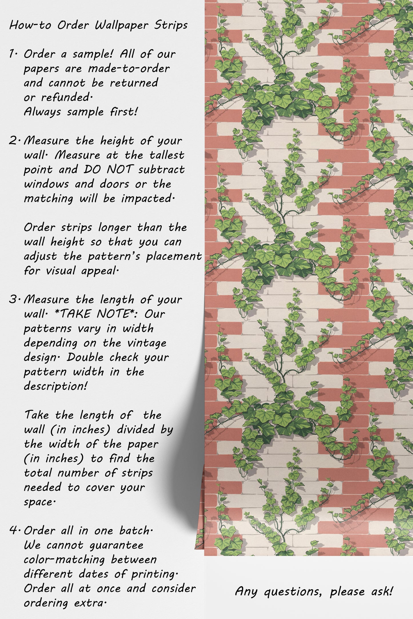 Taryn Kitchen Botanical Bricks and Ivy