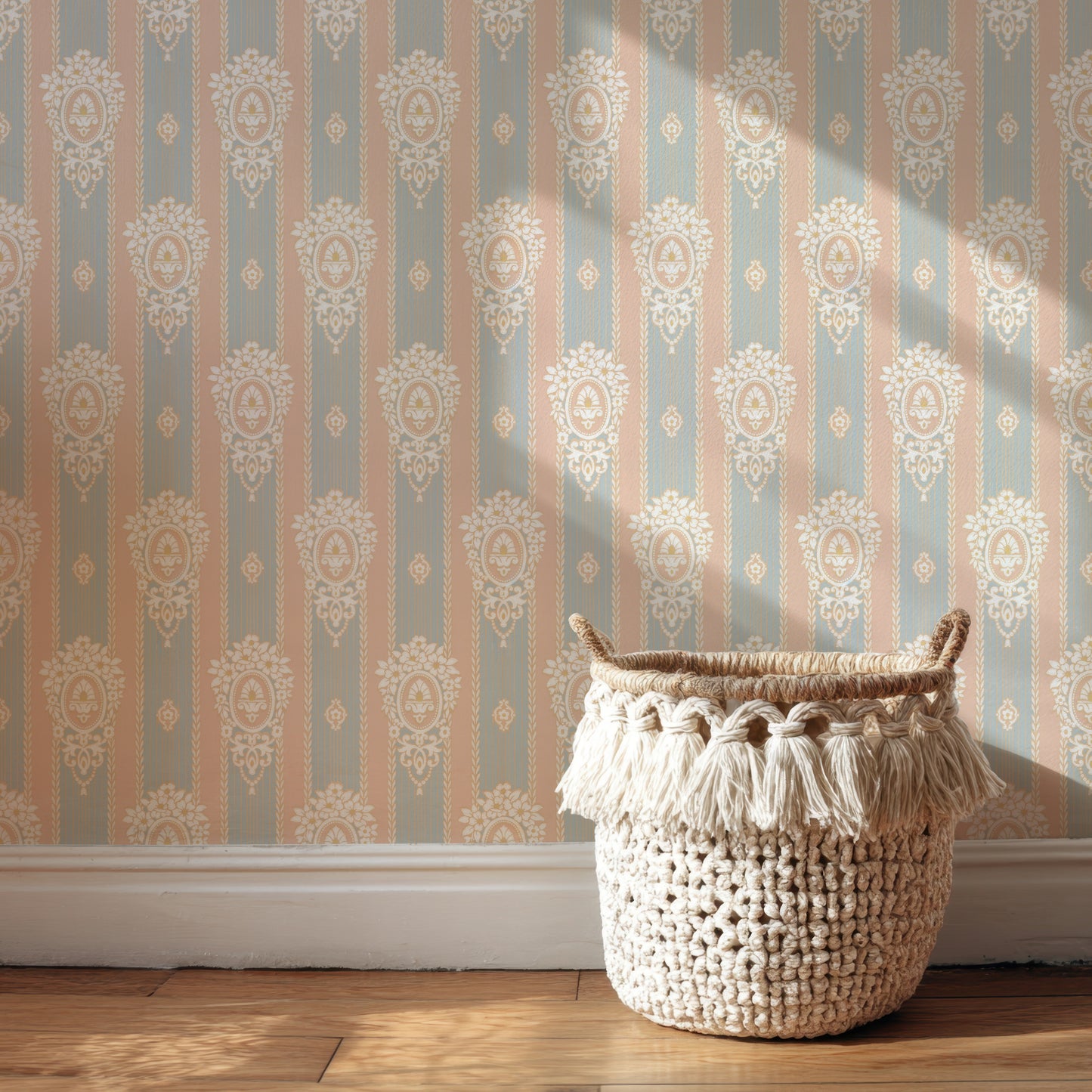 Dianna Victorian Medallions Stripe