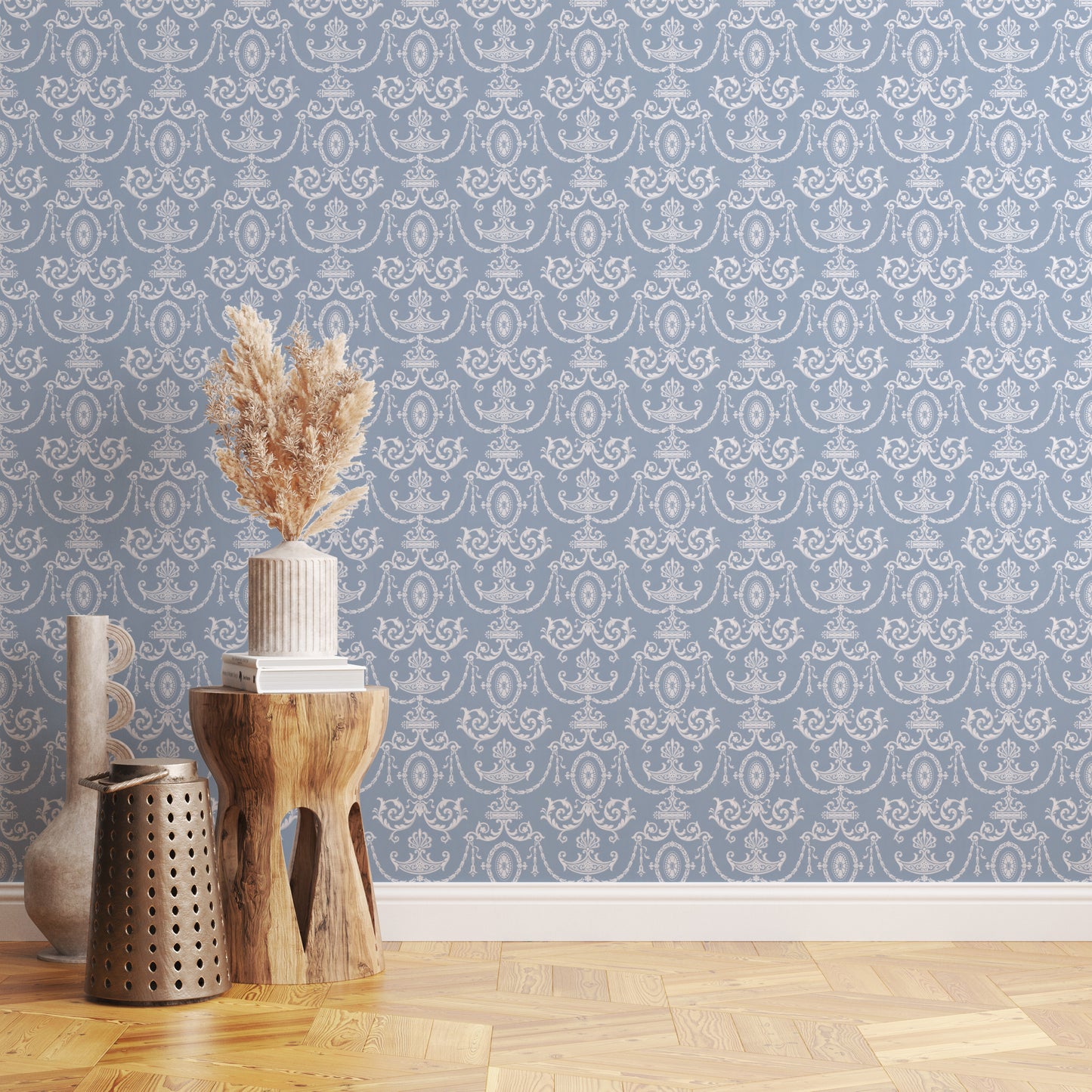 Haven Damask in Blue
