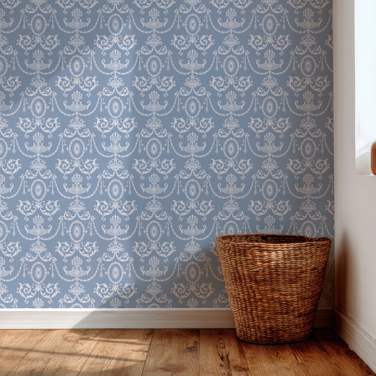 Haven Damask in Blue