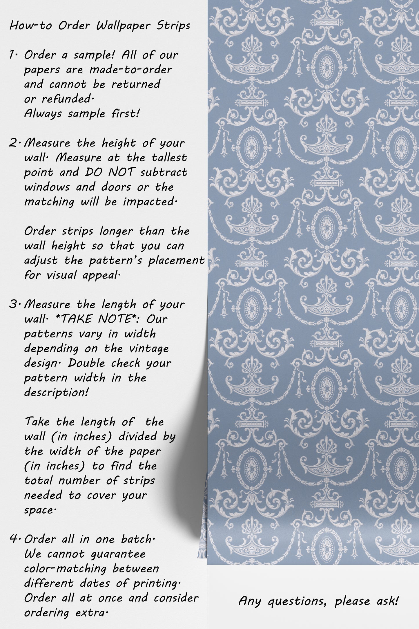 Haven Damask in Blue