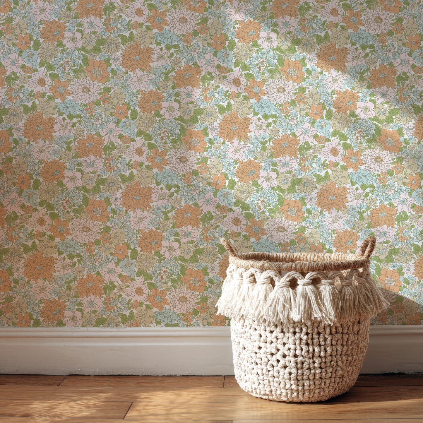Blithe Retro Floral Orange