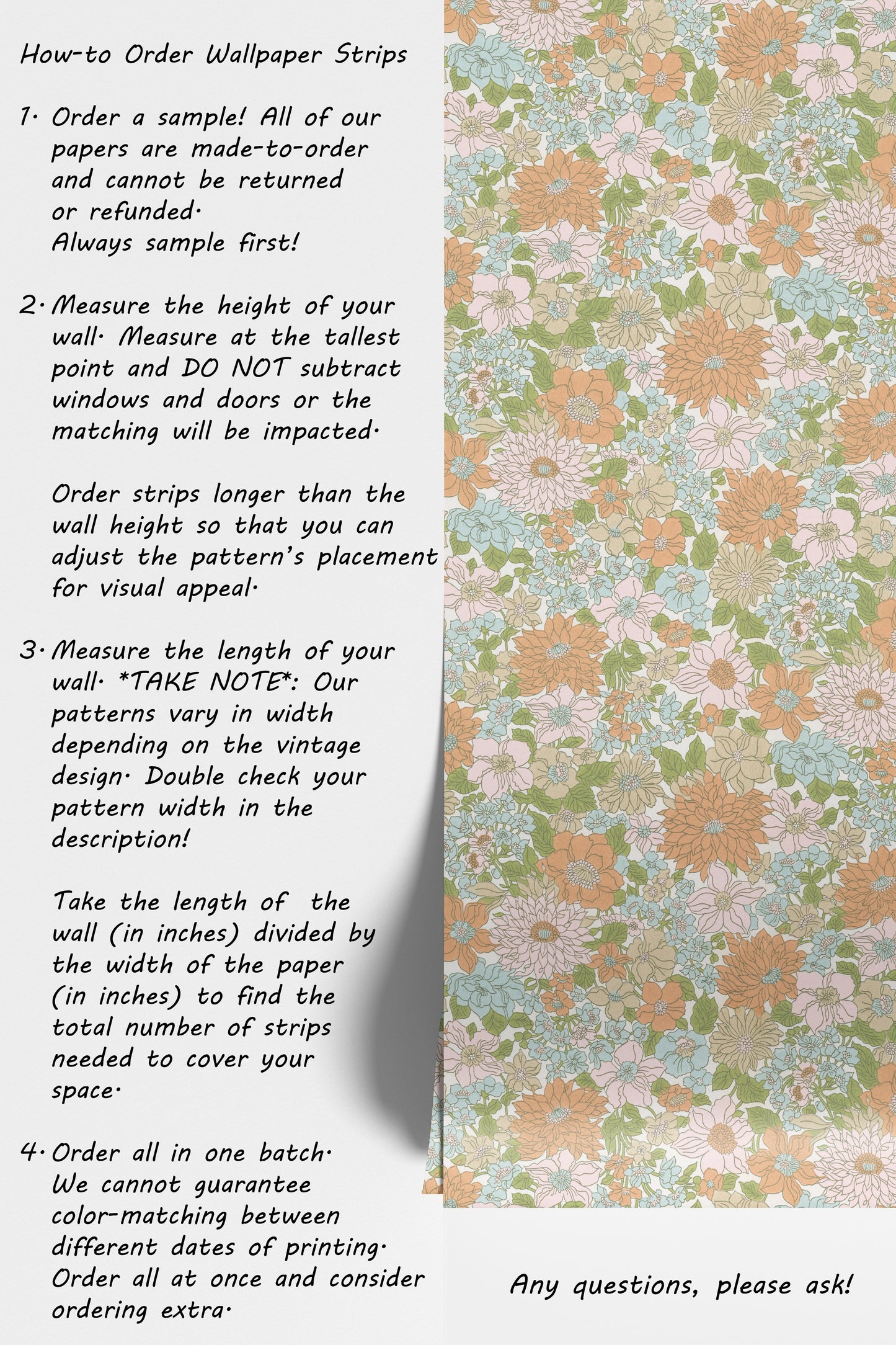 Blithe Retro Floral Orange