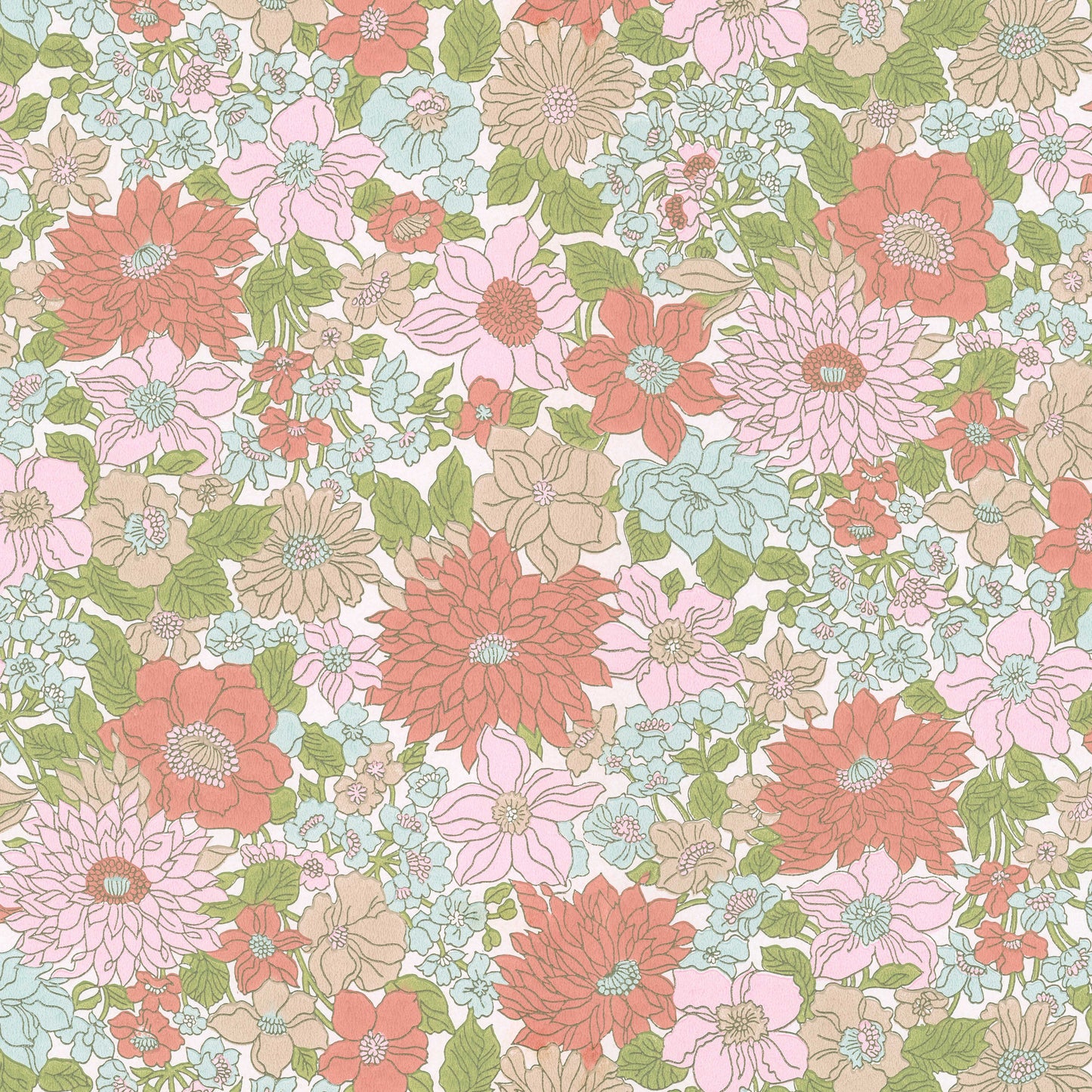 Blithe Retro Floral Red