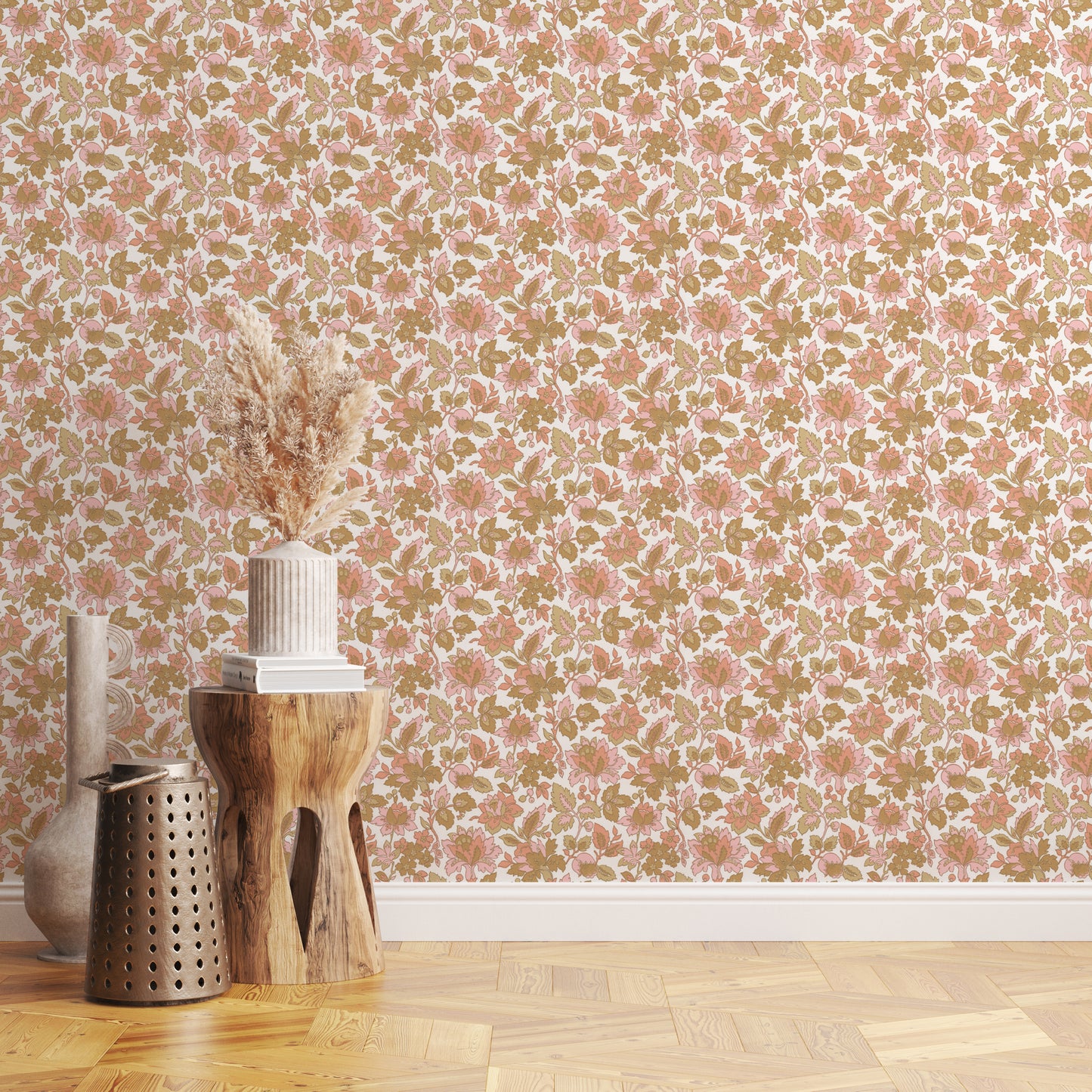 Hester Retro Floral in Salmon