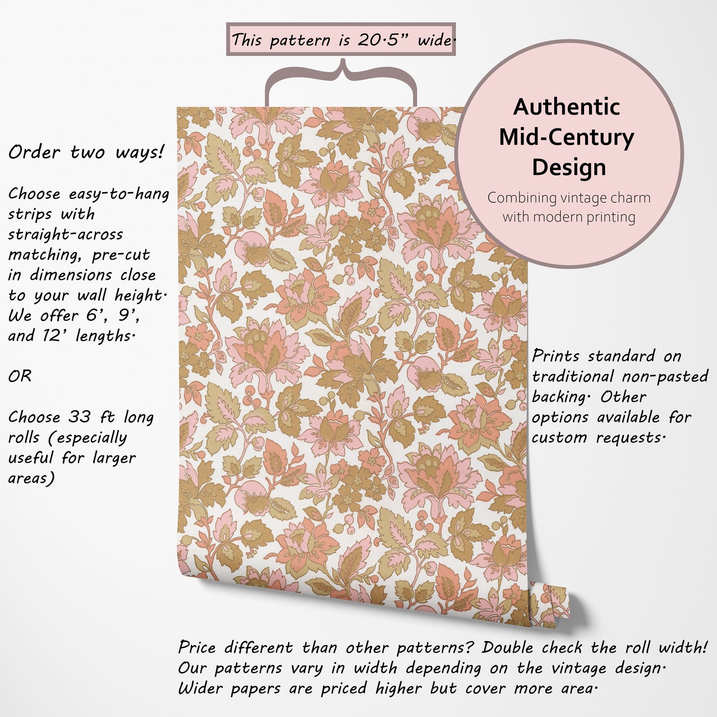 Hester Retro Floral in Salmon