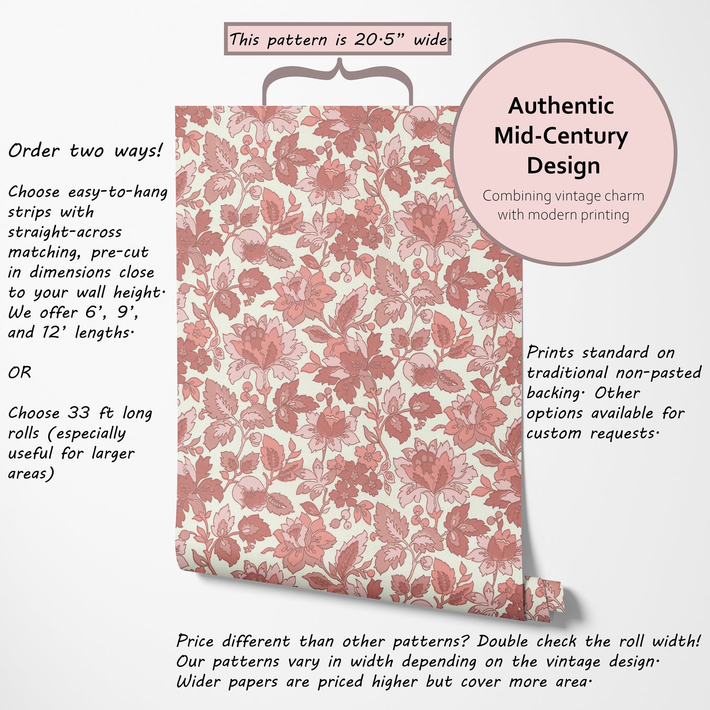 Hester Retro Floral in Pink