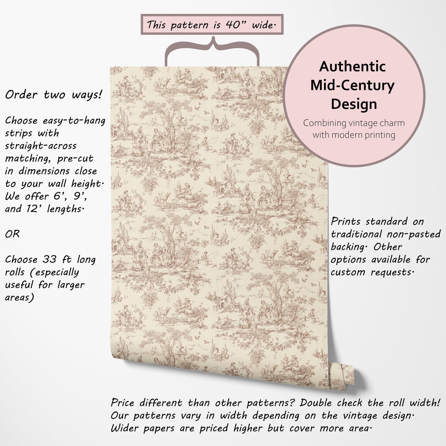 Geraldine Toile Scenic in Brown