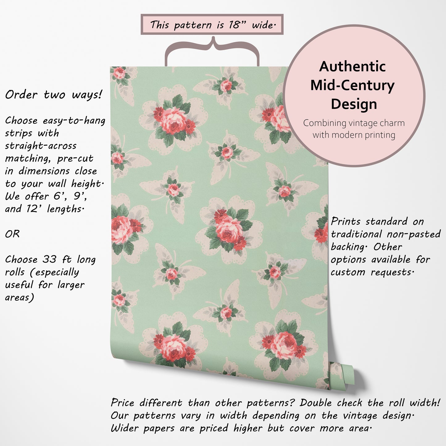 Traci Roses and Butterflies Floral