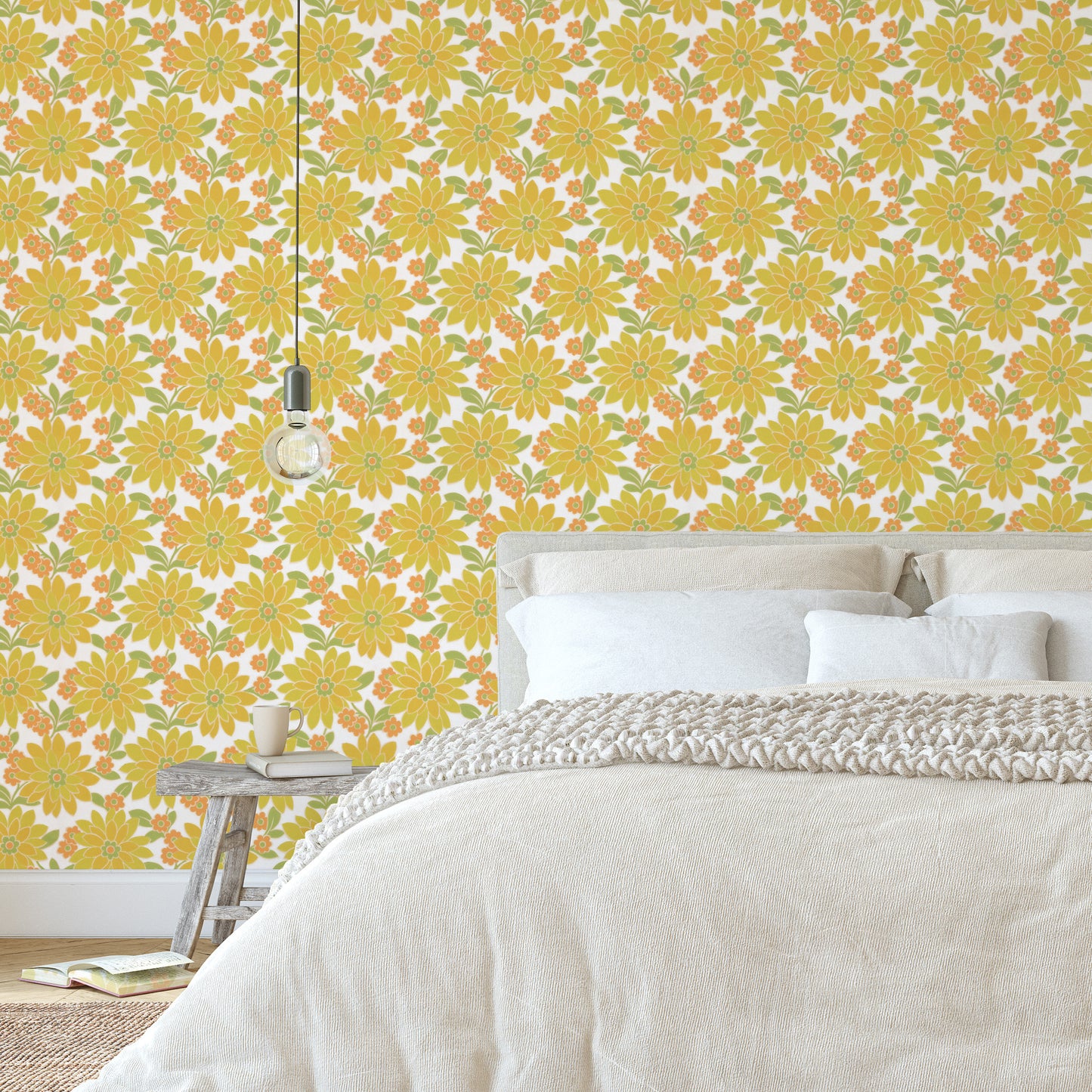 Blossom Retro Floral Yellow