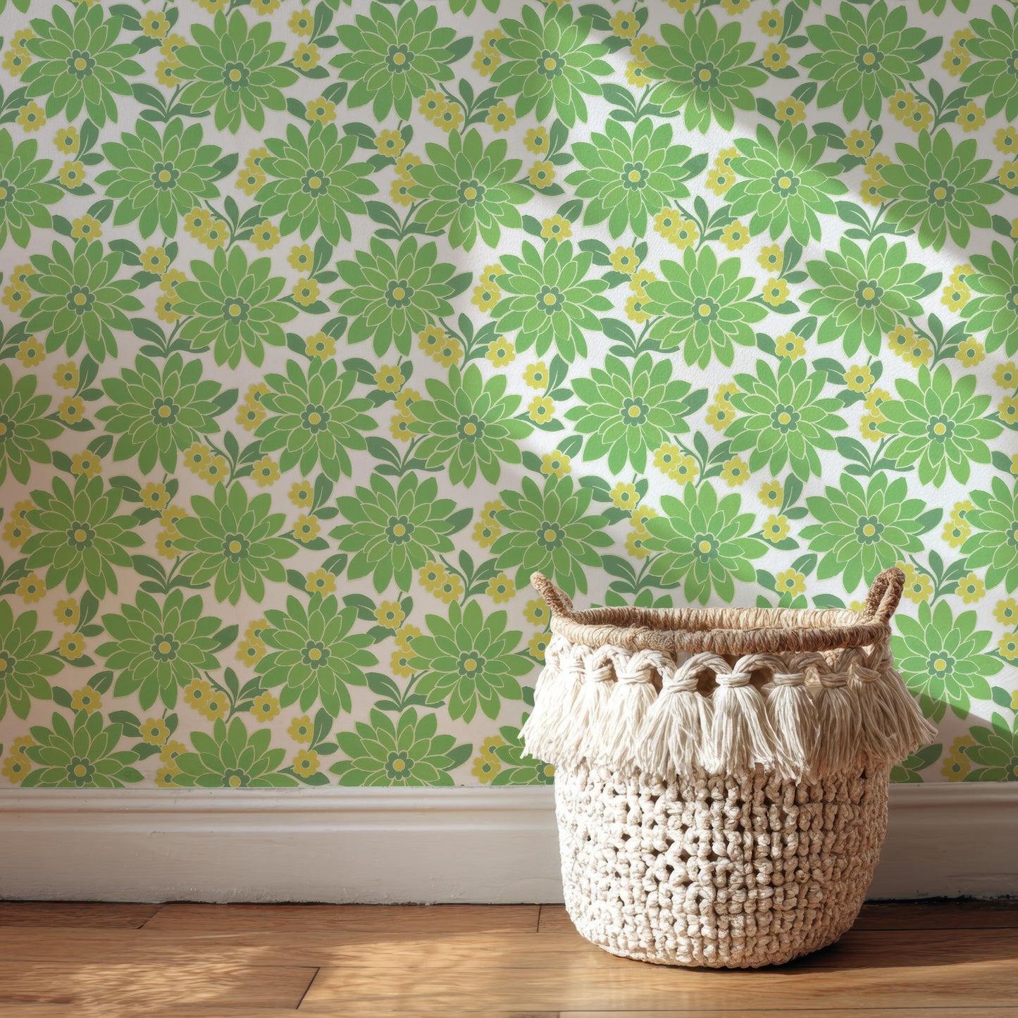 Blossom Retro Floral Green
