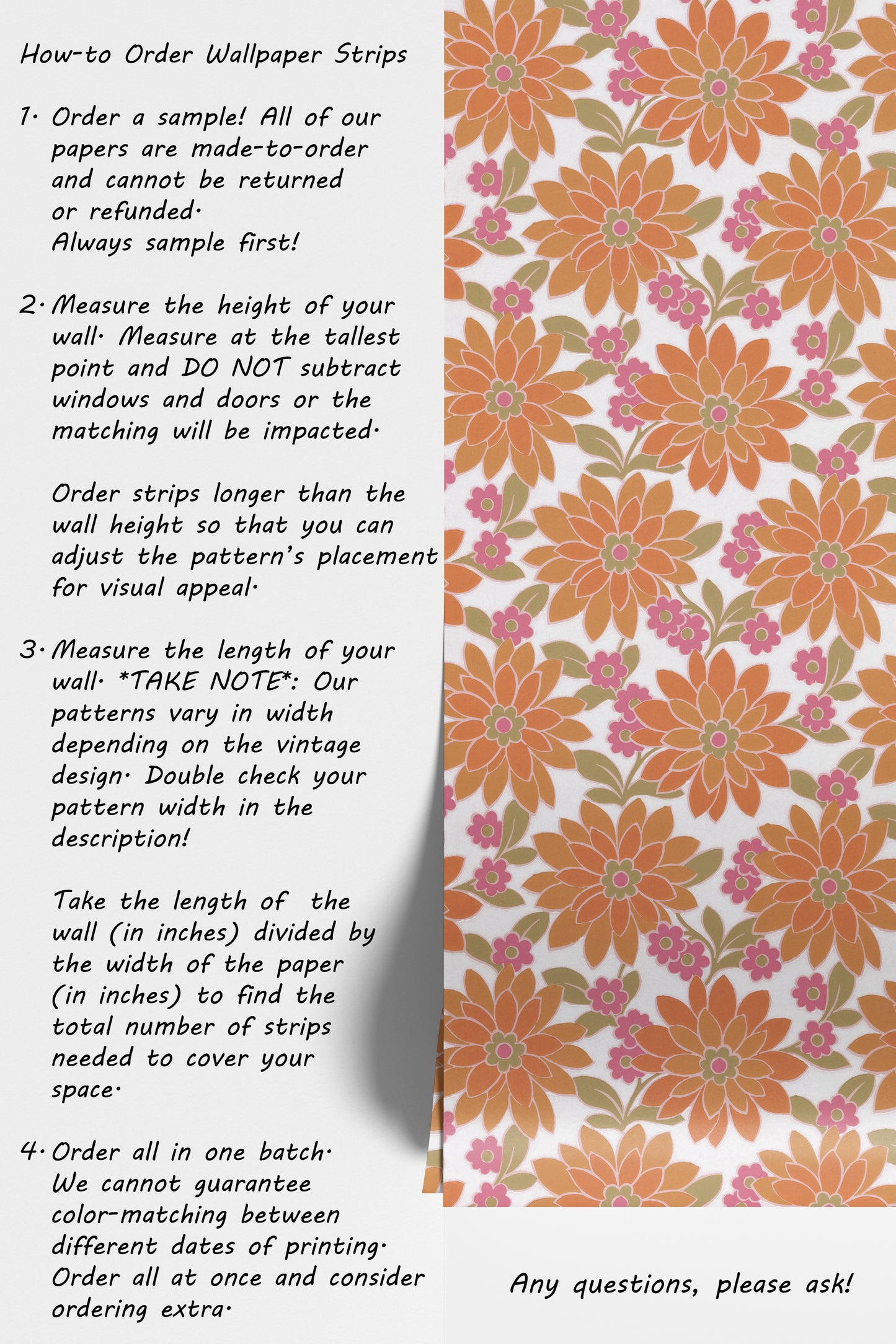 Blossom Retro Floral Orange