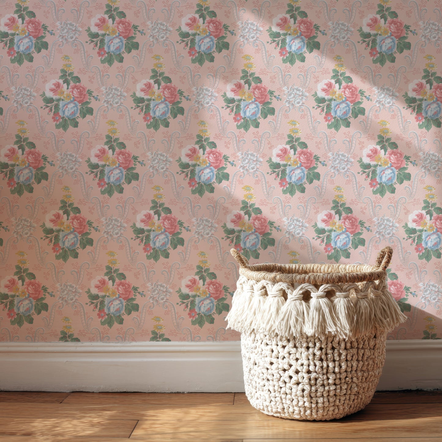 Kathryn Cabbage Rose Floral Damask