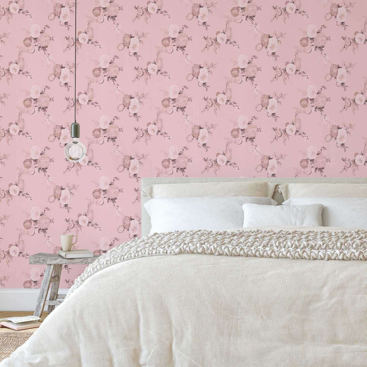 Simone Midcentury Geometric on Pink