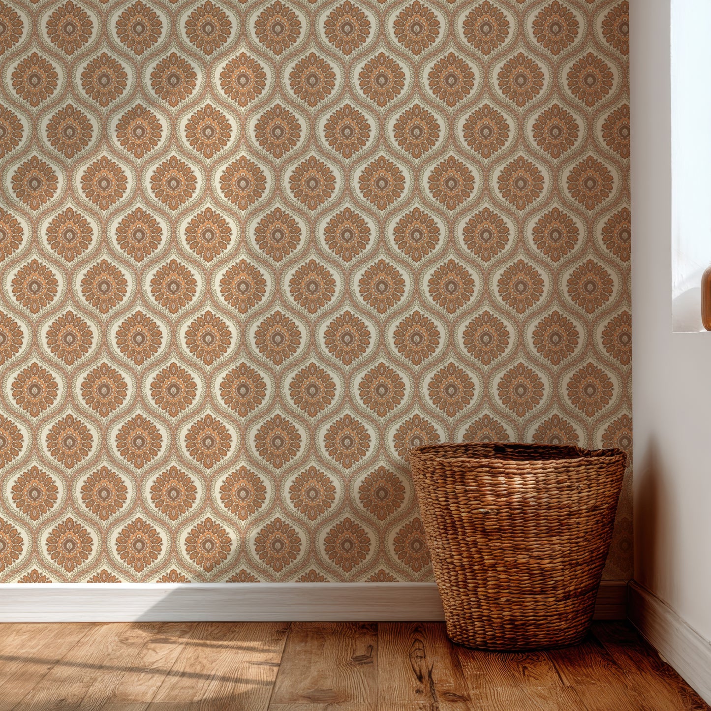 Sondra Retro Geometric Damask