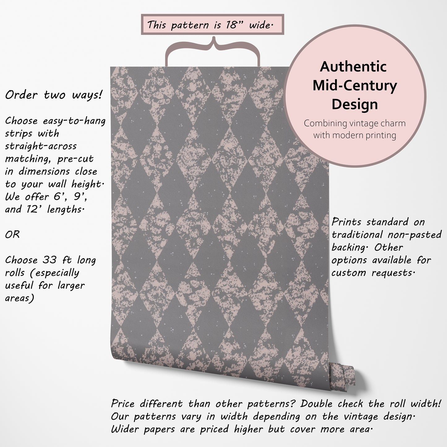 Jewel Diamond Geometric in Pink and Gray