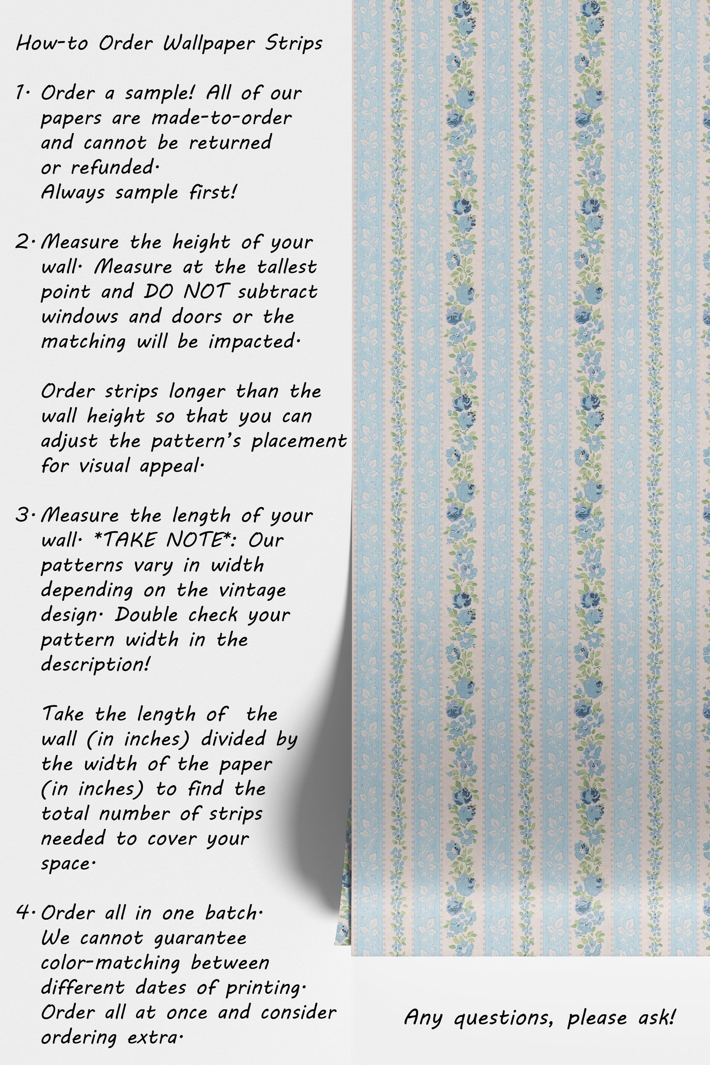 Darcie Blue Rose Floral Stripe