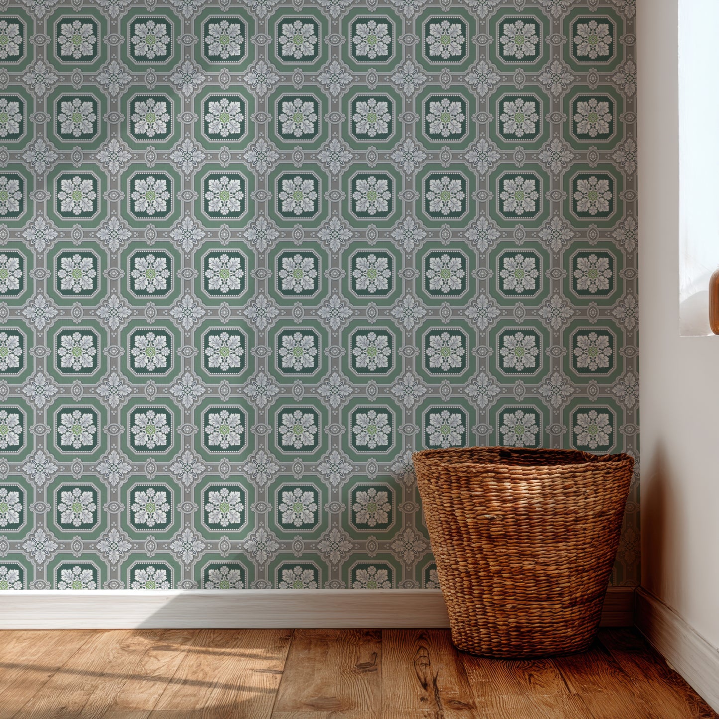 Emerald Geometric Tiles