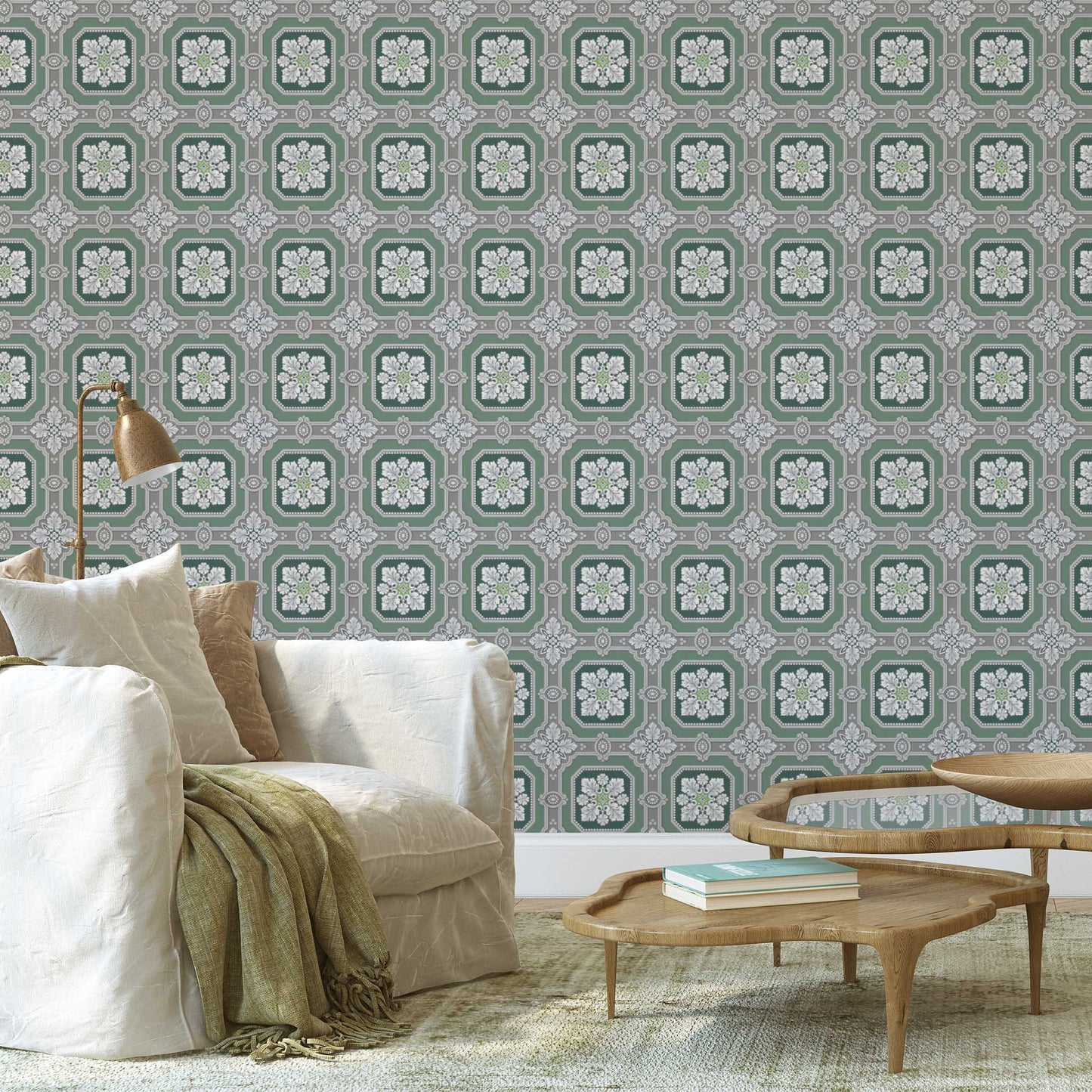 Emerald Geometric Tiles