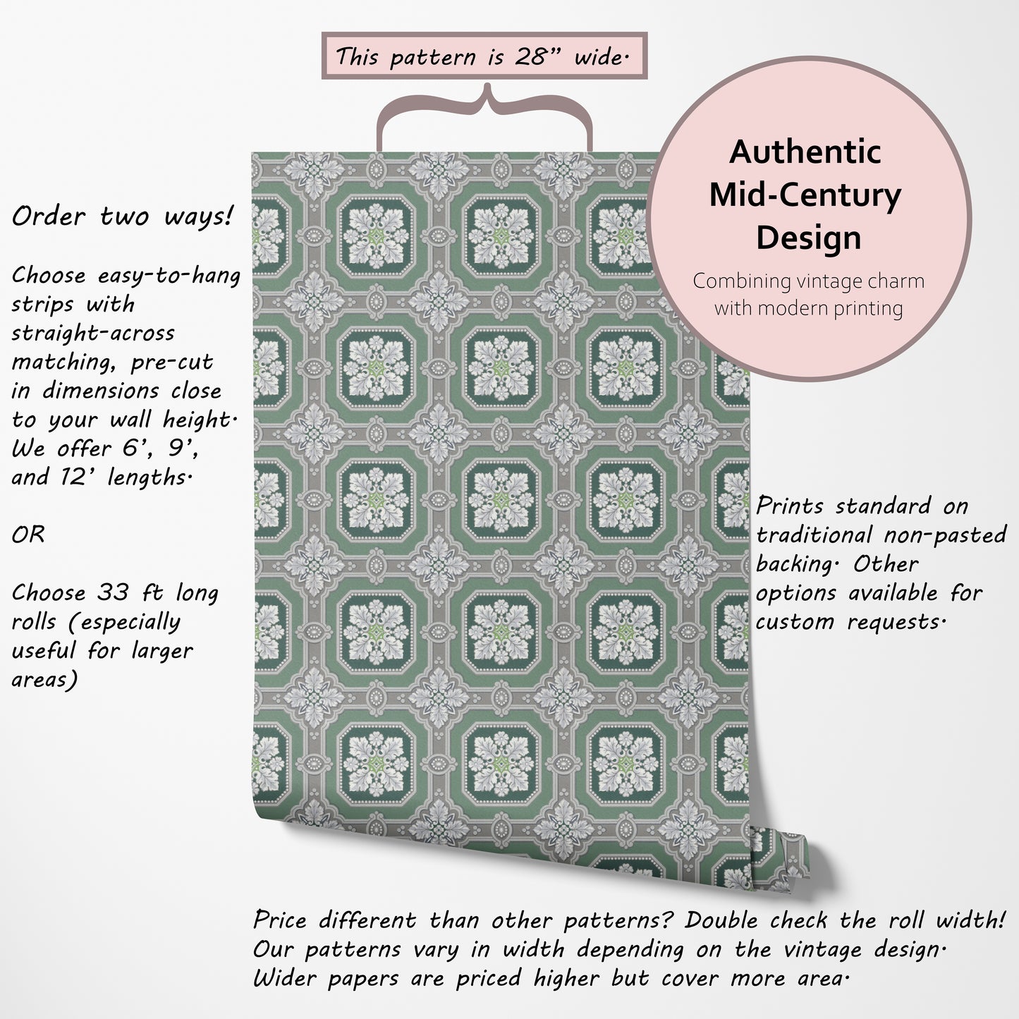 Emerald Geometric Tiles