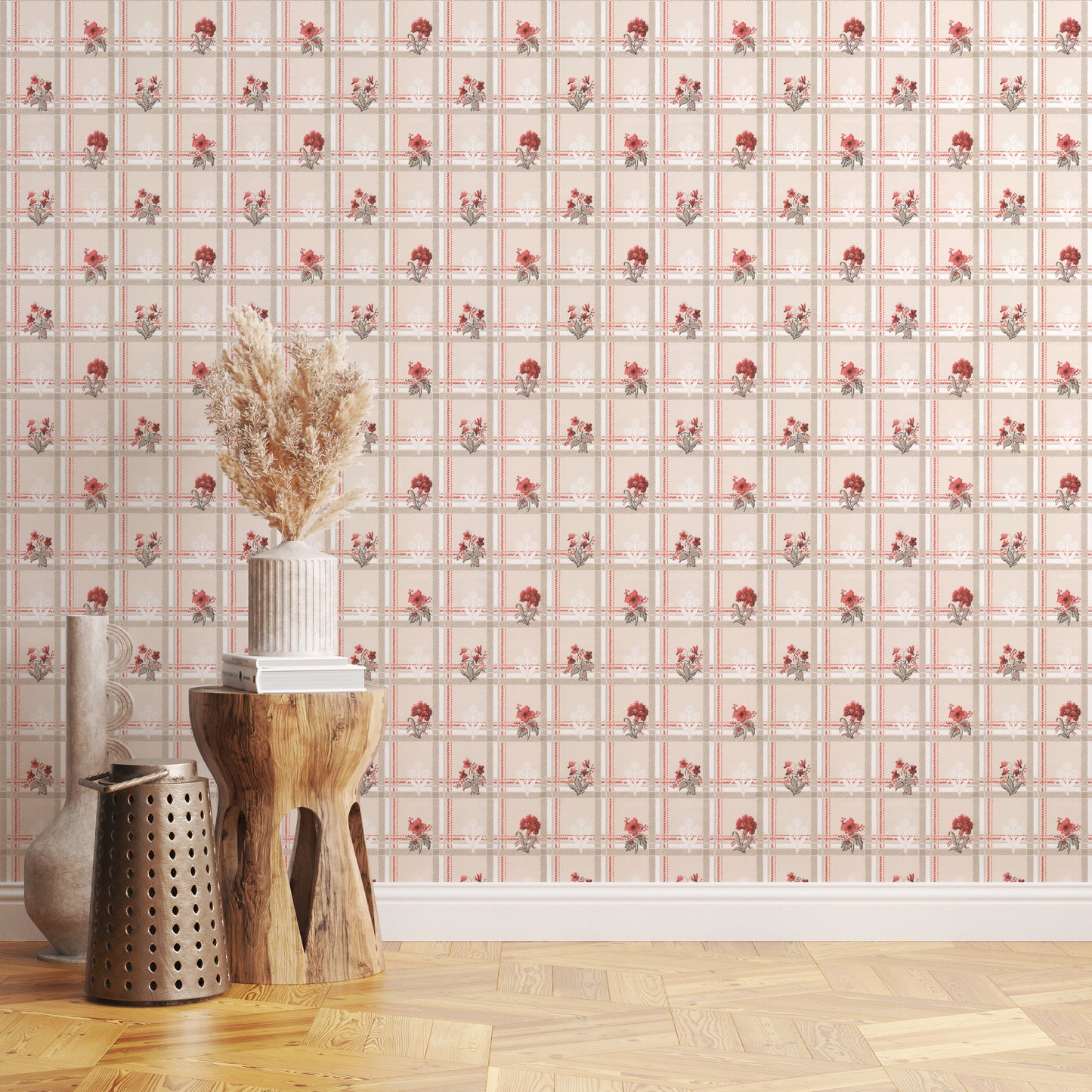 Rae Plaid Kitchen Floral