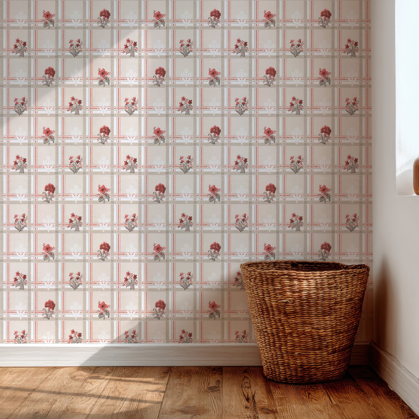 Rae Plaid Kitchen Floral