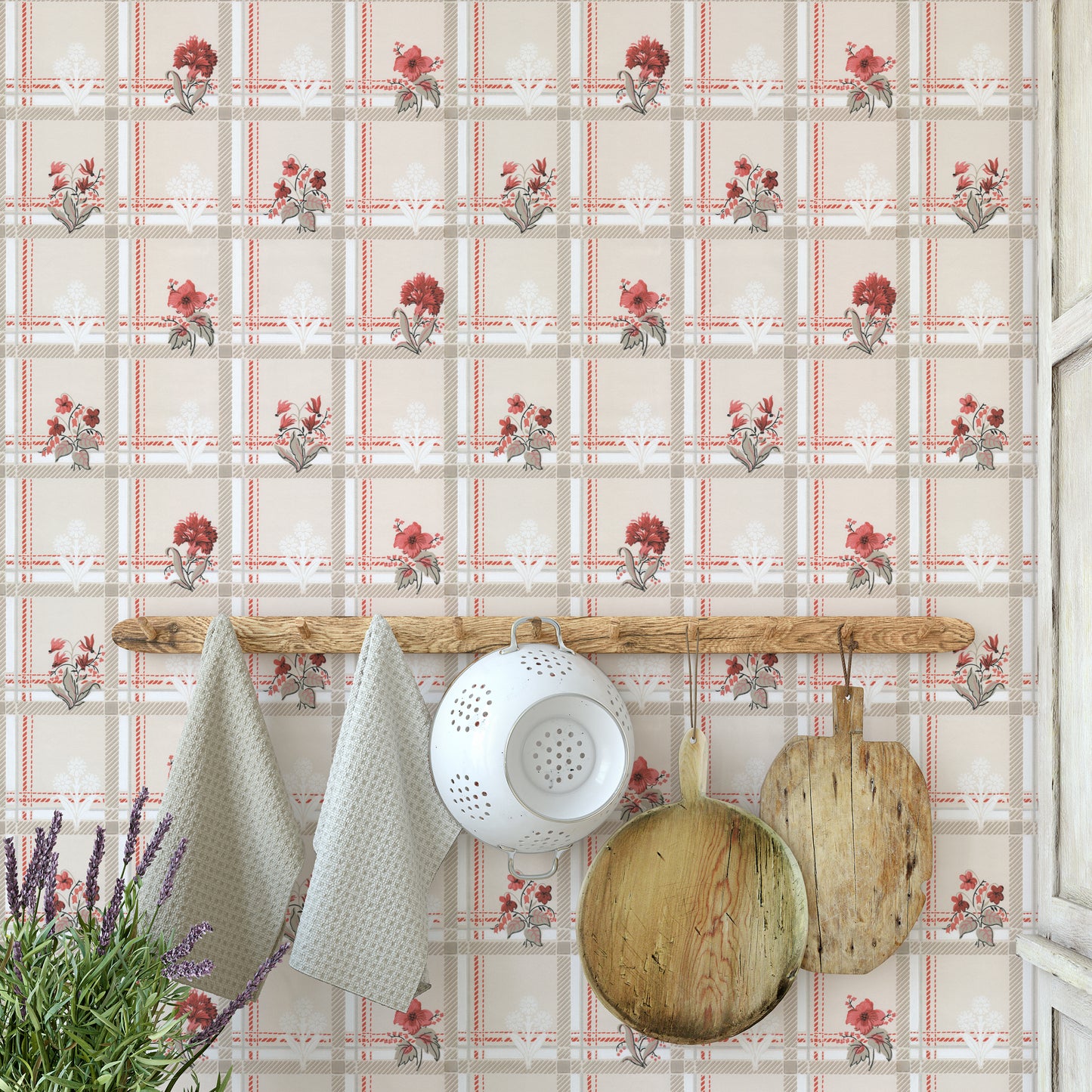 Rae Plaid Kitchen Floral