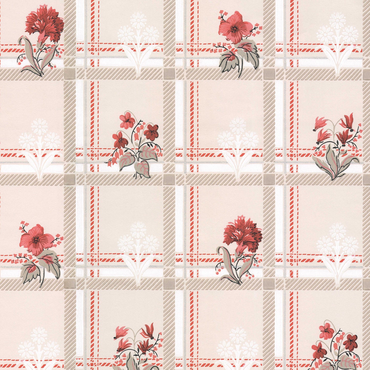 Rae Plaid Kitchen Floral