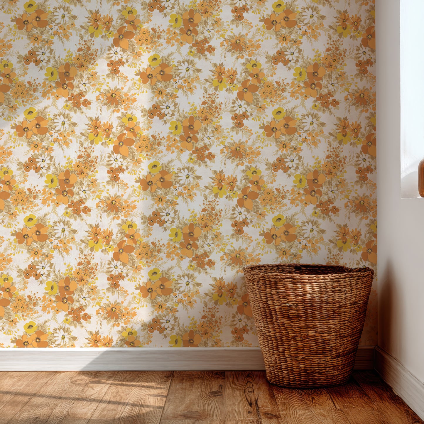 Meg Retro Floral in Orange