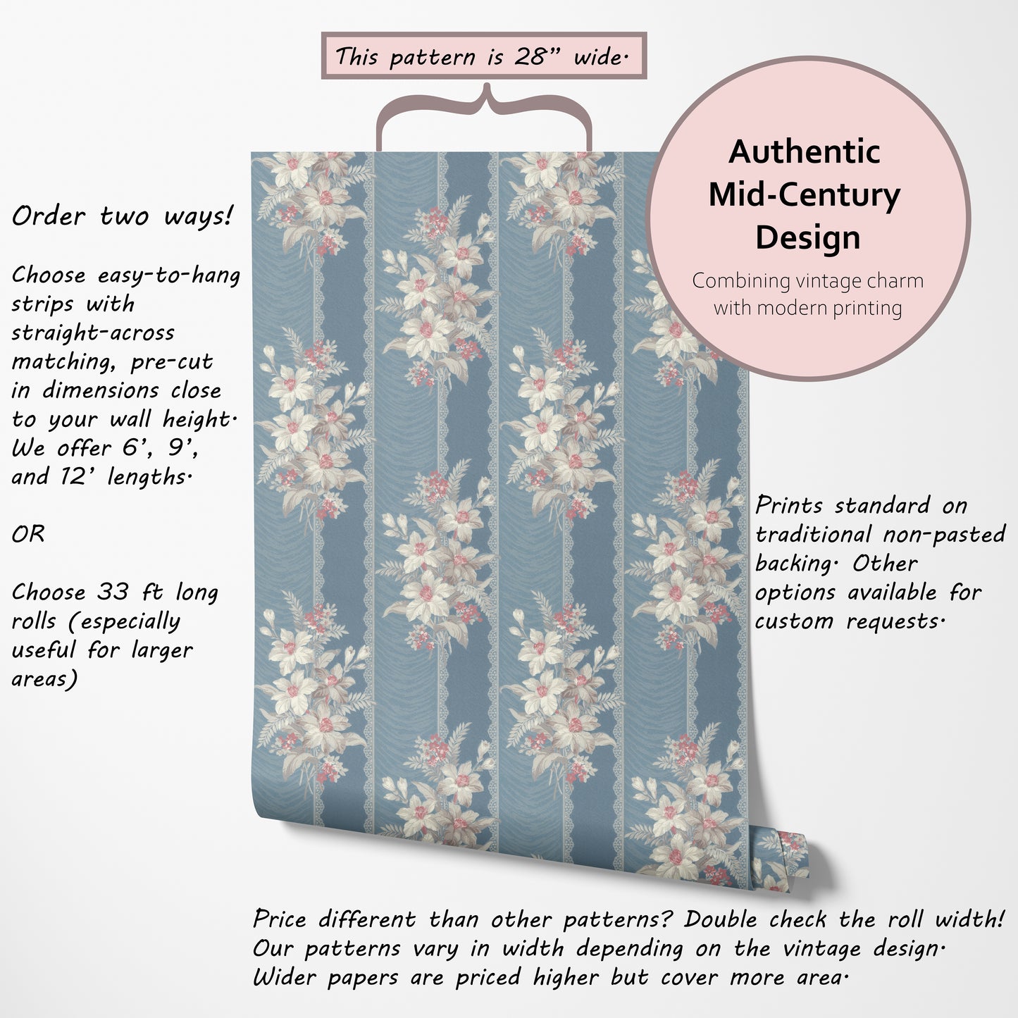 Taffline Floral Stripe