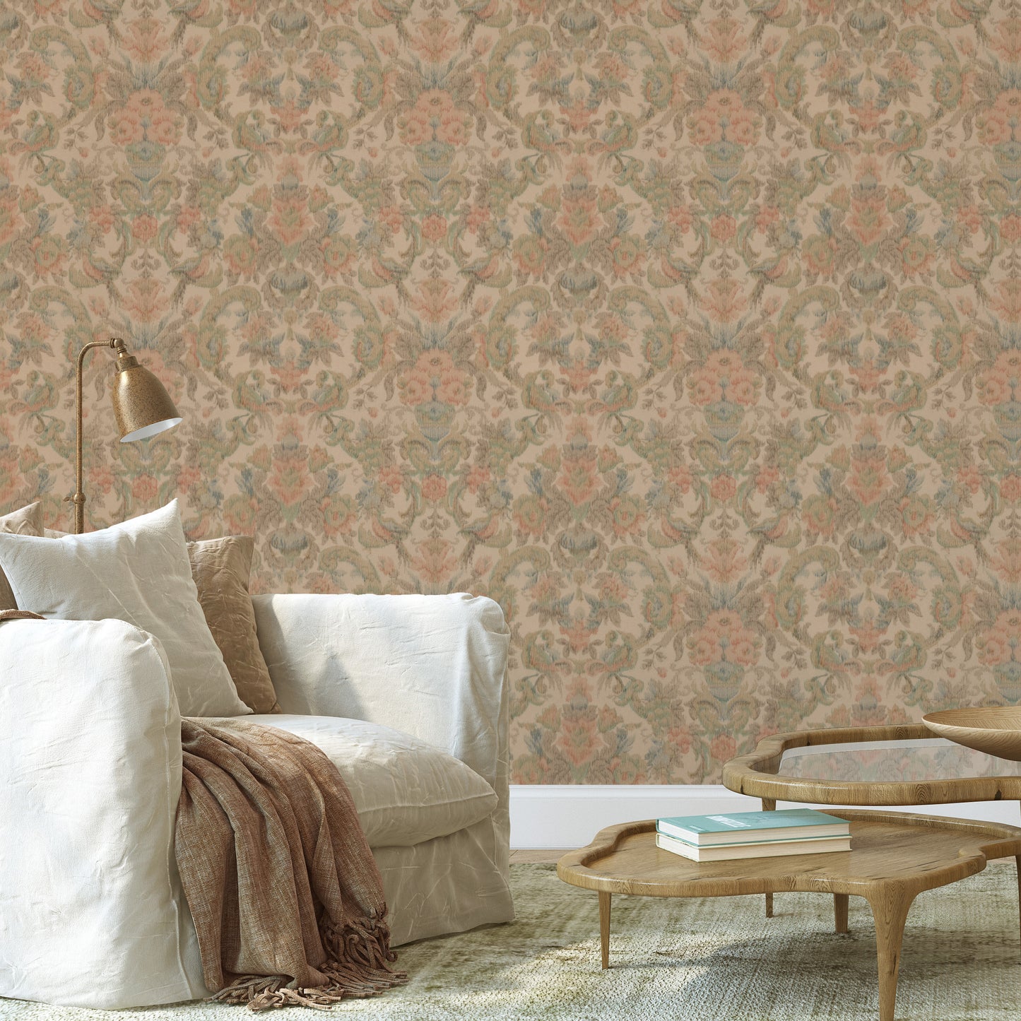 Edith Antique Floral Damask