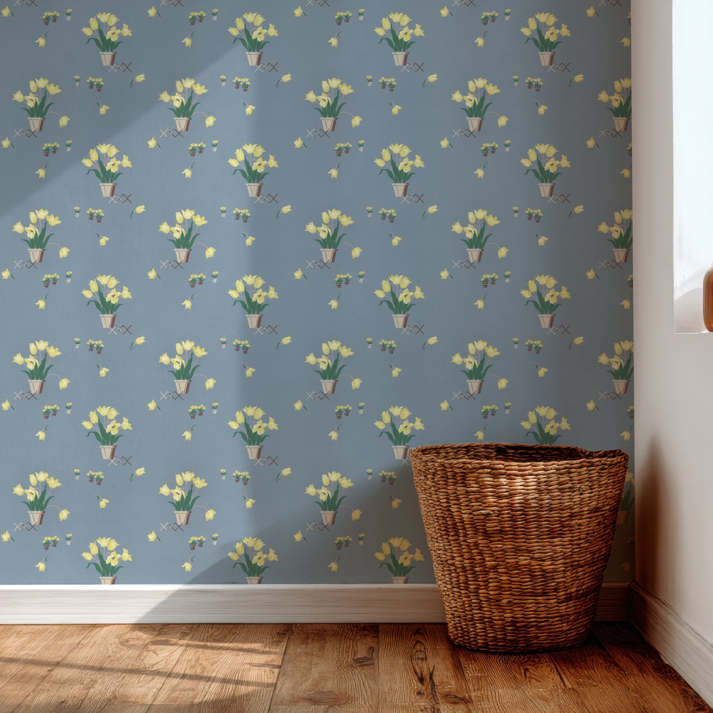 Yellow Potted Tulips Kitchen Floral
