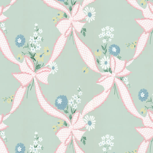 Lacey Daisy Floral with Ribbon Bows