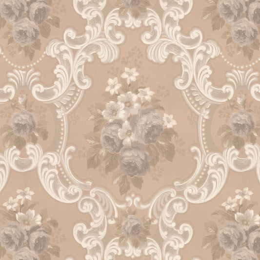 Pearl Rose Floral Damask