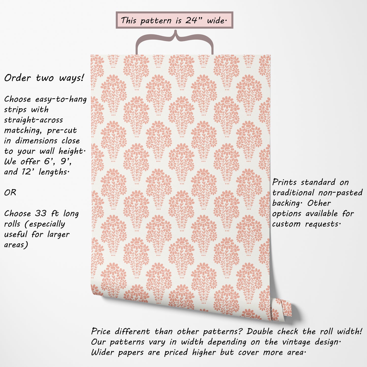Damask Style Daisy in Pink Hannah's Treasures Designs