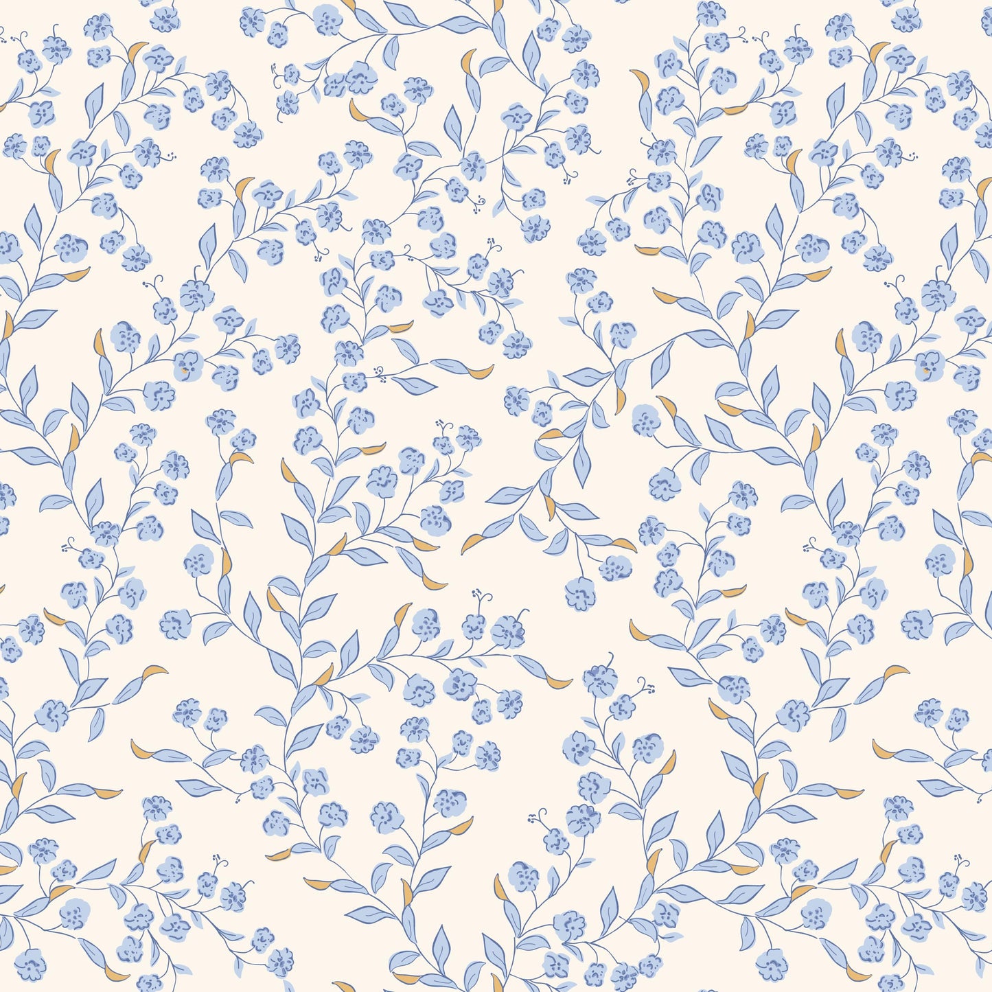 Flowering Groundcover Blue with Yellow Hannah's Treasures Designs