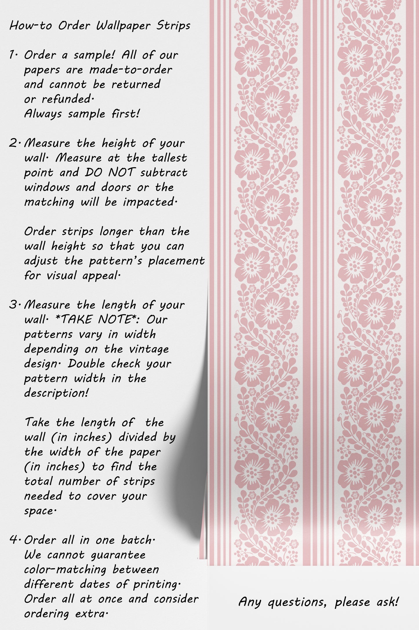 Climbing Floral Stripe Pink Hannah's Treasures Designs