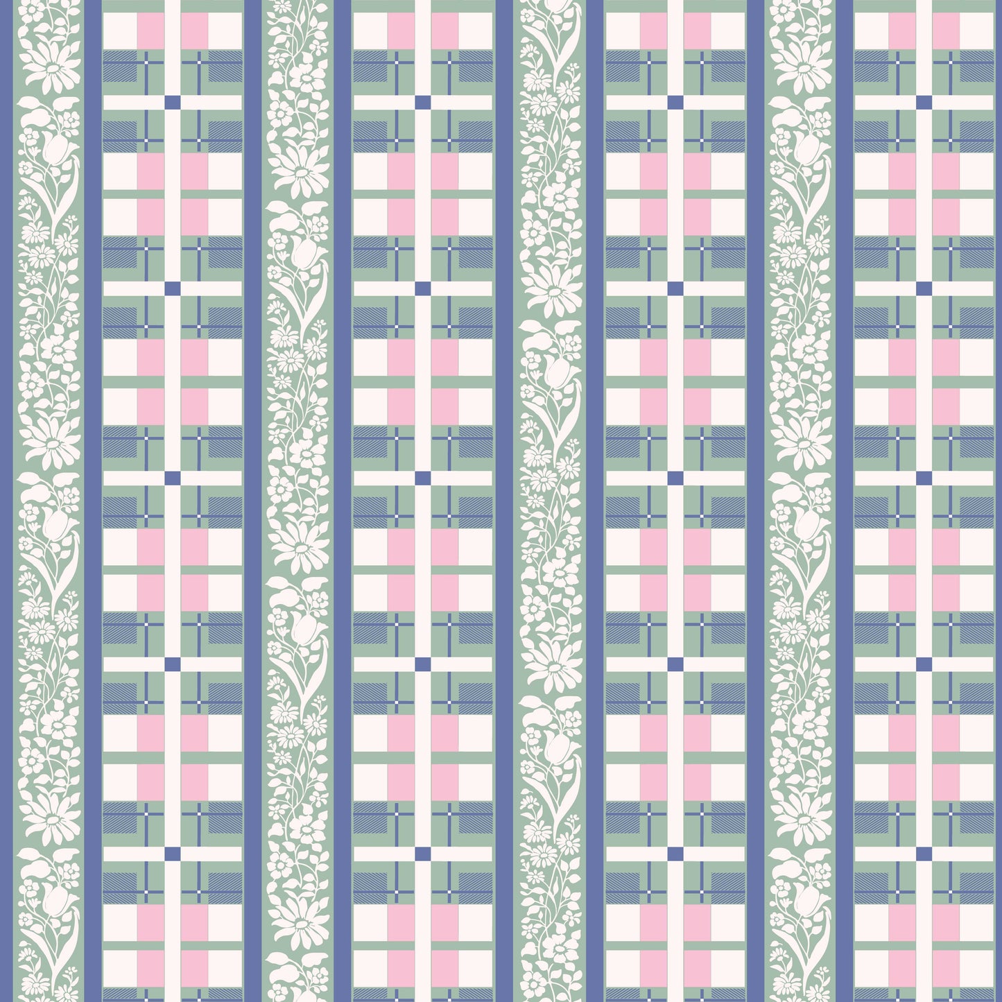 Cutesy Floral Plaid Hannah's Treasures Designs