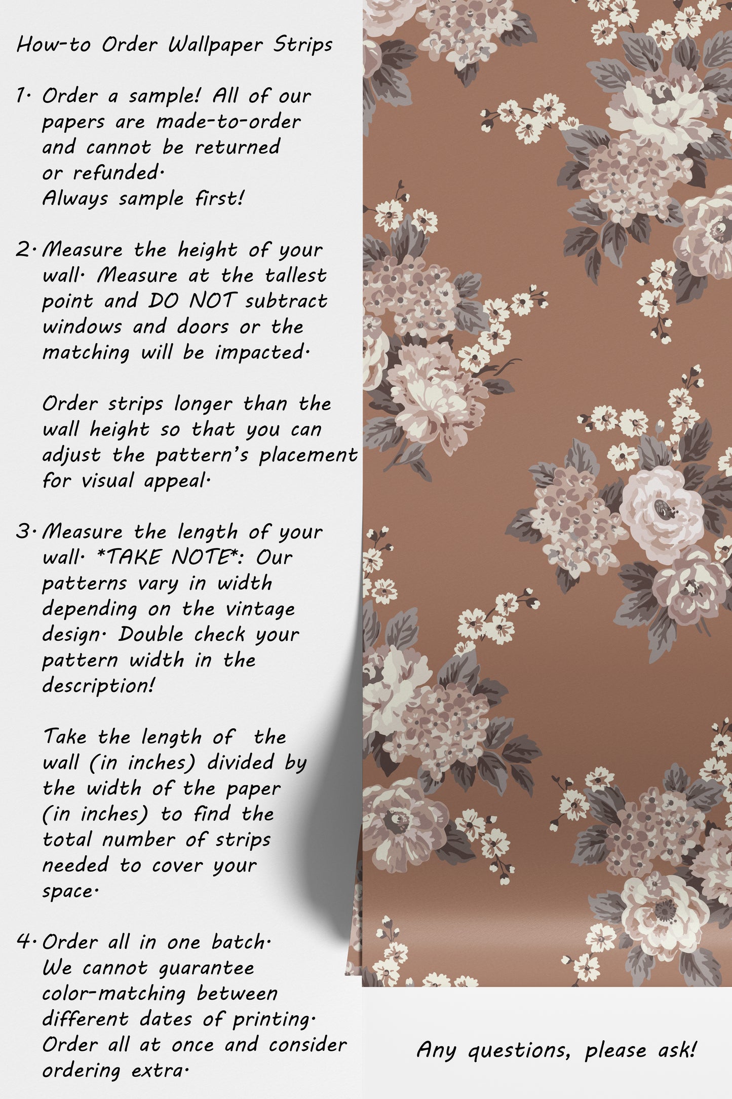 Large Romantic Roses and Hydrangeas in Mocha Mousse Hannah's Treasures Design