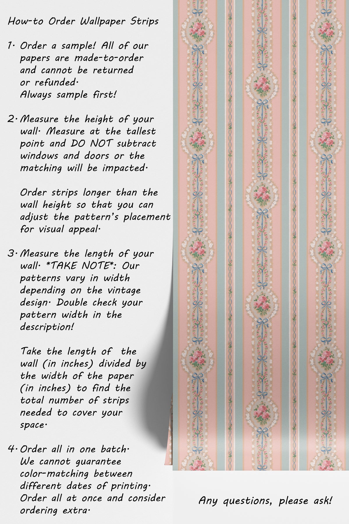 Sabrina Rose Floral Ribbon Stripe
