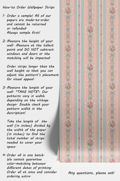 Sabrina Rose Floral Ribbon Stripe
